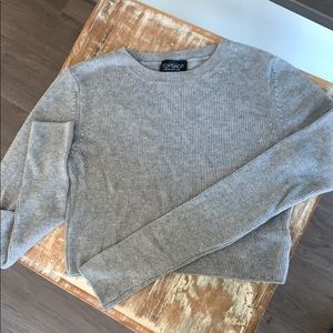 Top shop Crop Top grey long sleeve size 4 / small